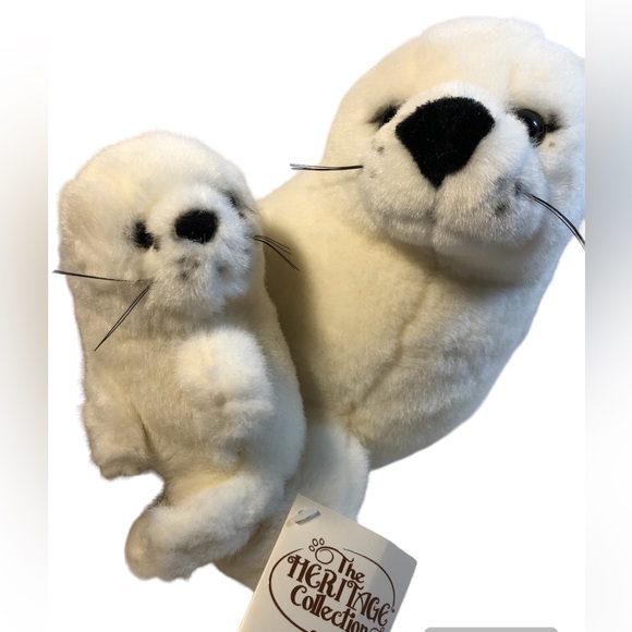 Vintage Ganz Mom And Baby Seal The Heritage Collection With Tags Plush - Picture 1 of 11